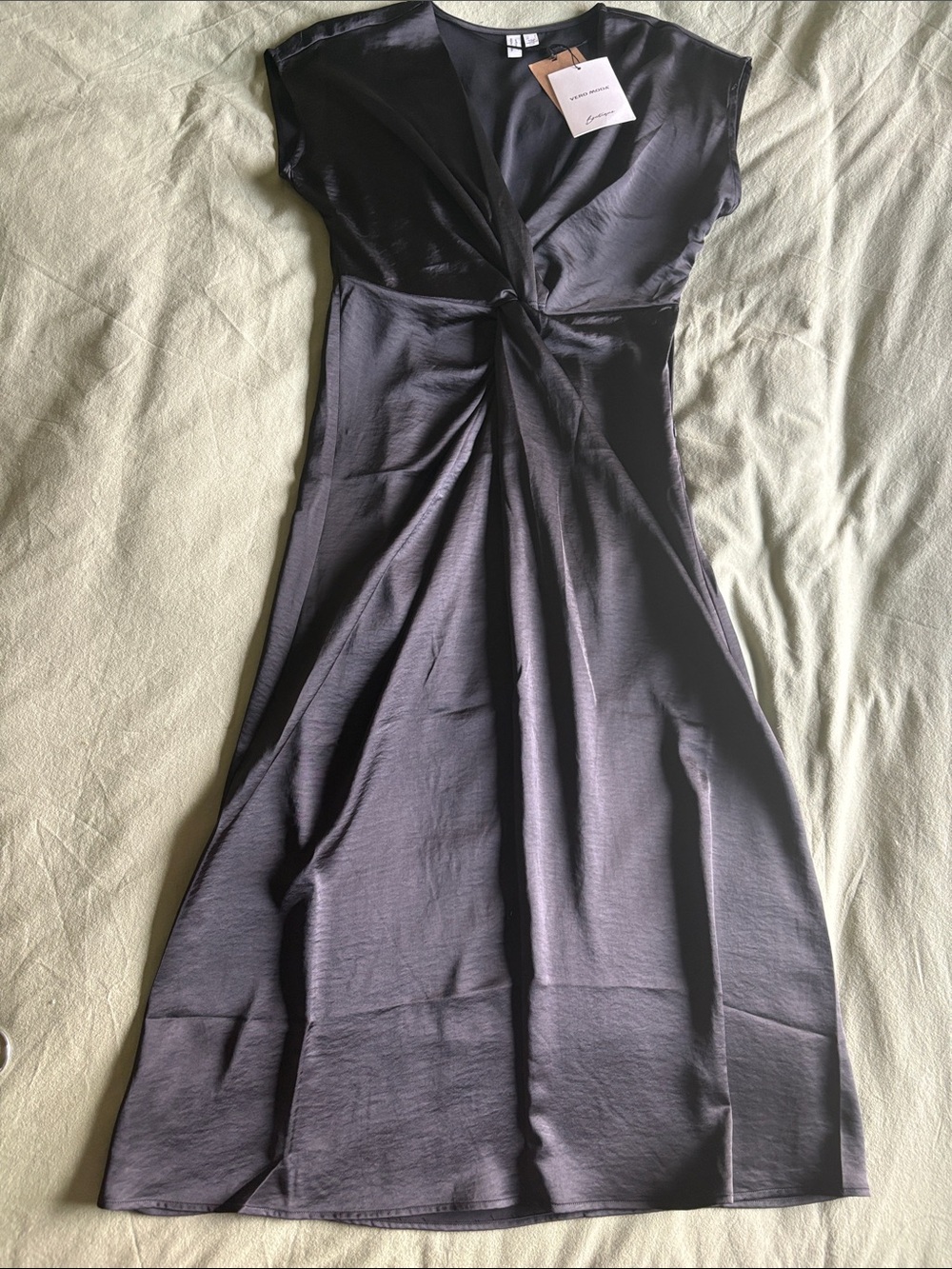 Vero Moda Boutique Women's Twist-Front Satin Midi- maxi